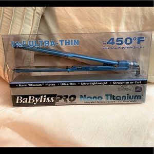 💇‍♀️Brand New BABYLISS PRO NANO TITANIUM 1.5” Ultra-Thin Plate Flat Iron💇‍♀️